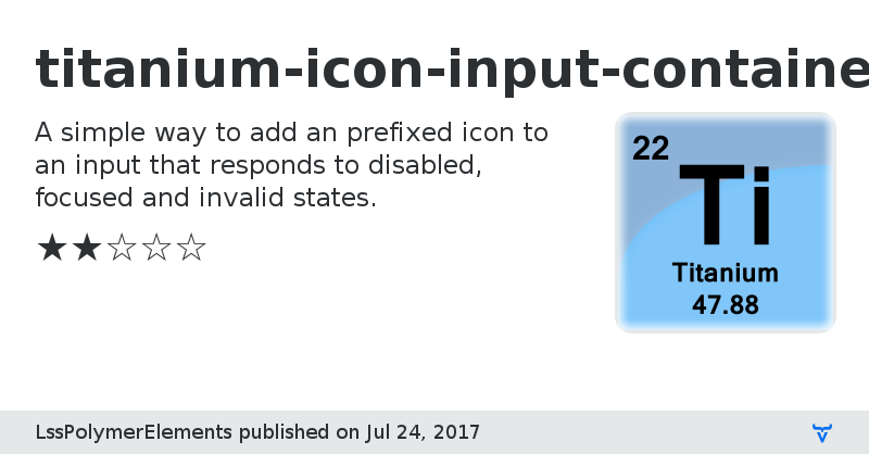 titanium-icon-input-container - Vaadin Add-on Directory
