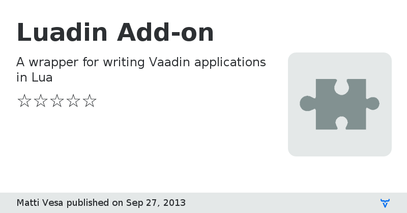 Luadin Add-on - Vaadin Add-on Directory