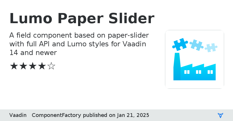 Lumo Paper Slider - Vaadin Add-on Directory