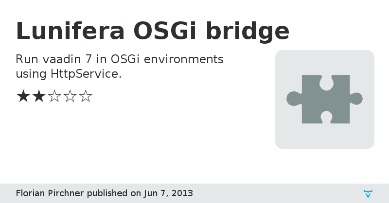 Lunifera OSGi bridge - Vaadin Add-on Directory