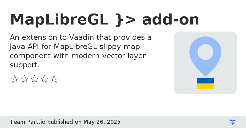 MapLibreGL }> add-on - Vaadin Add-on Directory