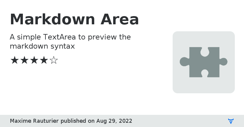 Markdown Area - Vaadin Add-on Directory