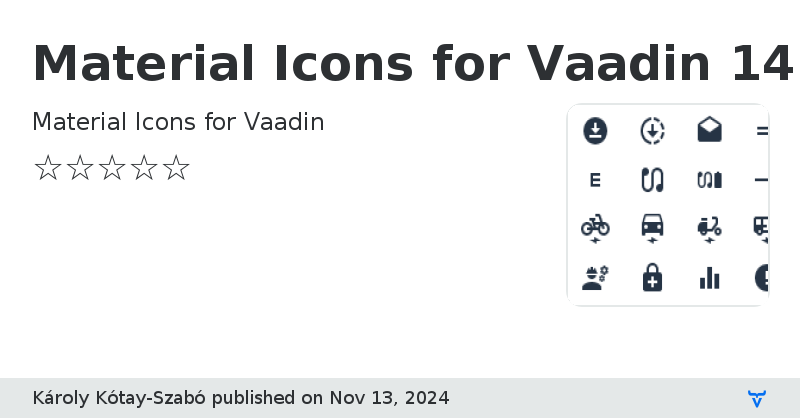 Material Icons for Vaadin 14+ - Vaadin Add-on Directory
