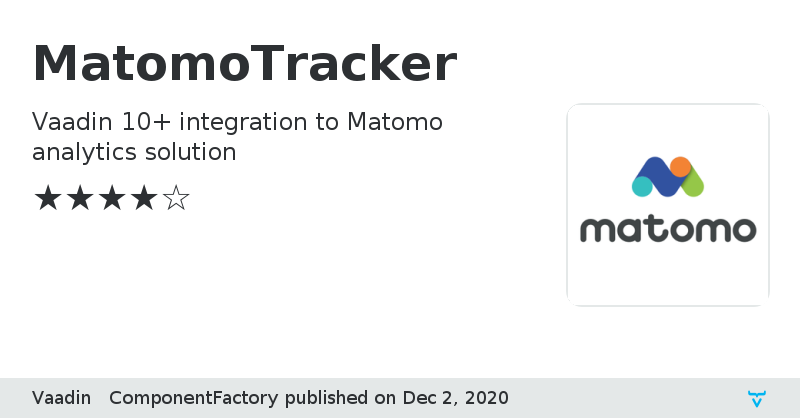 MatomoTracker - Vaadin Add-on Directory