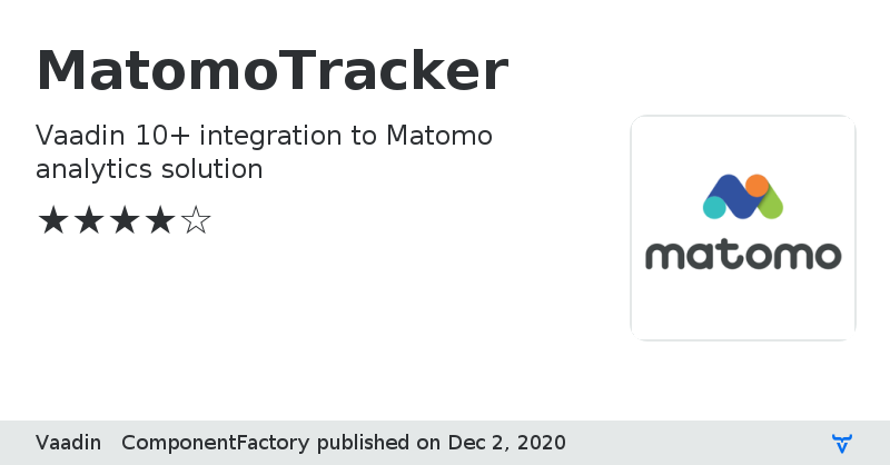 MatomoTracker - Vaadin Add-on Directory