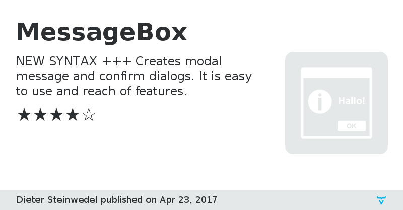 MessageBox - Vaadin Add-on Directory