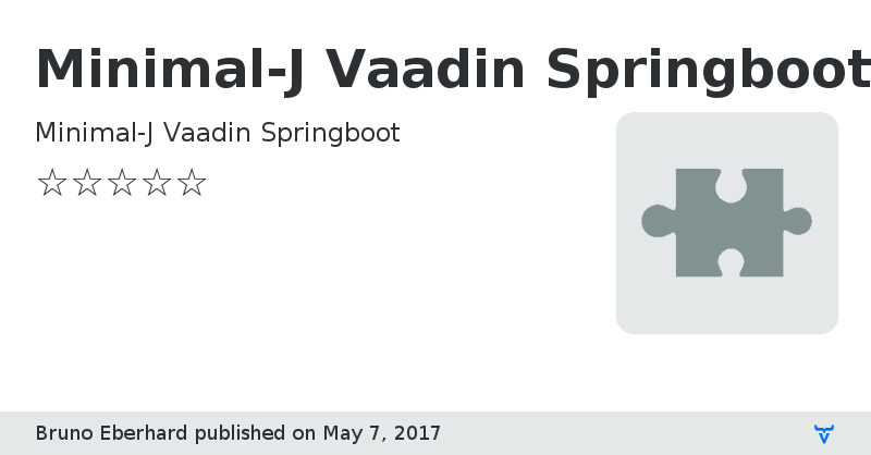 Minimal-J Vaadin Springboot - Vaadin Add-on Directory