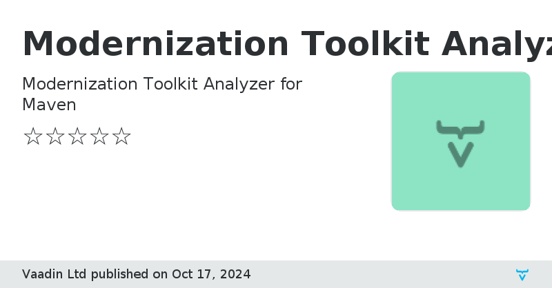 Modernization Toolkit Analyzer - Vaadin Add-on Directory