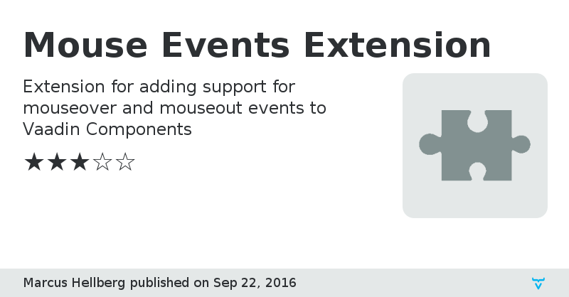 Mouse Events Extension - Vaadin Add-on Directory