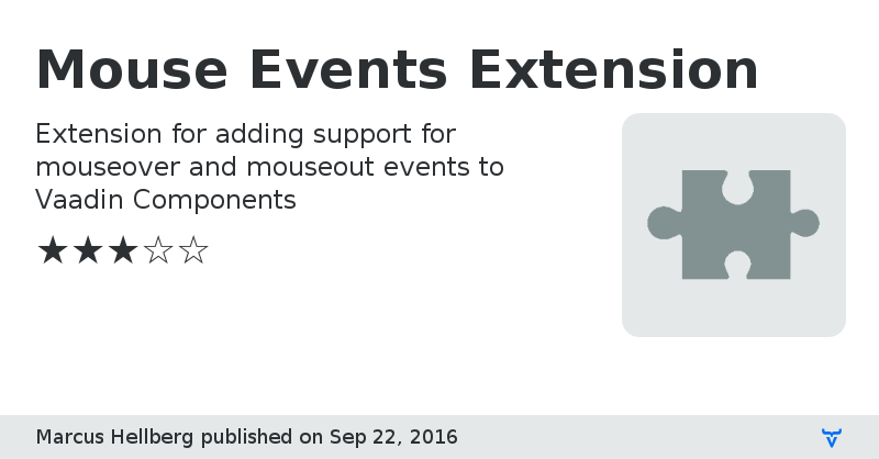 Mouse Events Extension - Vaadin Add-on Directory