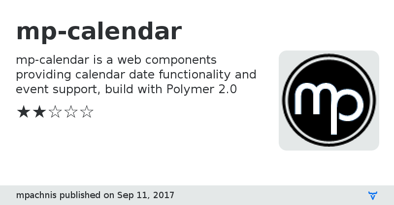 mp-calendar - Vaadin Add-on Directory