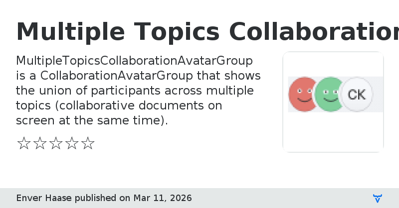 Multiple Topics Collaboration Avatar Group - Vaadin Add-on Directory