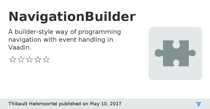 NavigationBuilder - Vaadin Add-on Directory