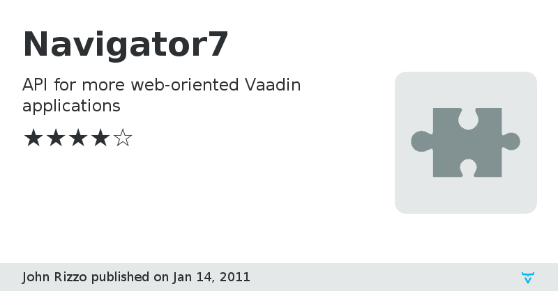 Navigator7 - Vaadin Add-on Directory