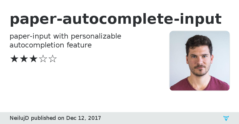 paper-autocomplete-input - Vaadin Add-on Directory