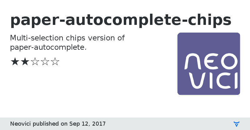 paper-autocomplete-chips - Vaadin Add-on Directory