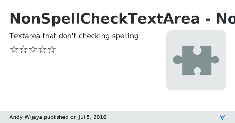 NonSpellCheckTextArea - NonSpellCheckTextArea Add- - Vaadin Add-on Directory