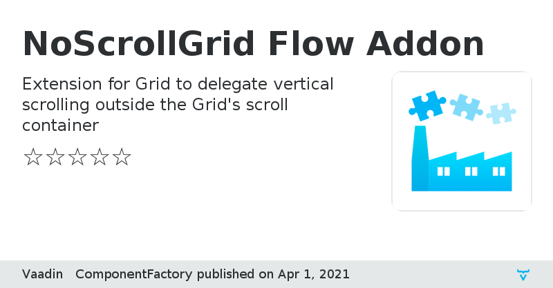 NoScrollGrid Flow Addon - Vaadin Add-on Directory