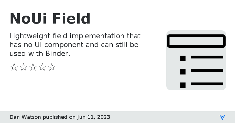 NoUi Field - Vaadin Add-on Directory