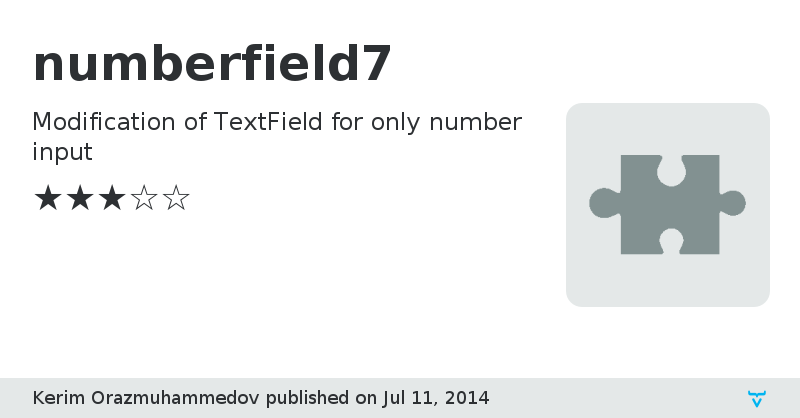 numberfield7 - Vaadin Add-on Directory