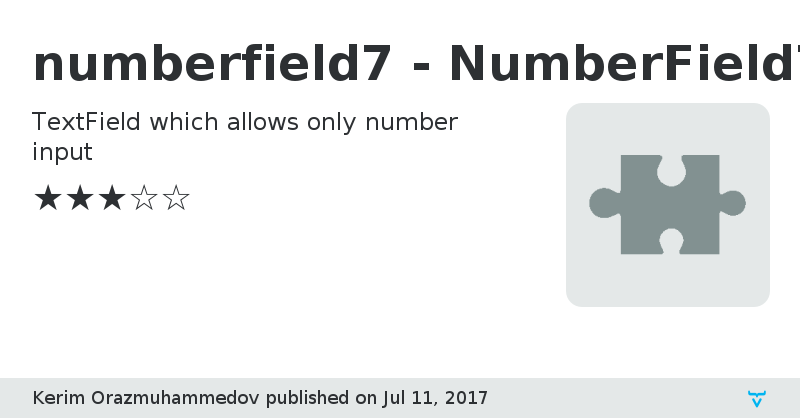 numberfield7 - NumberField7 Add-on - Vaadin Add-on Directory