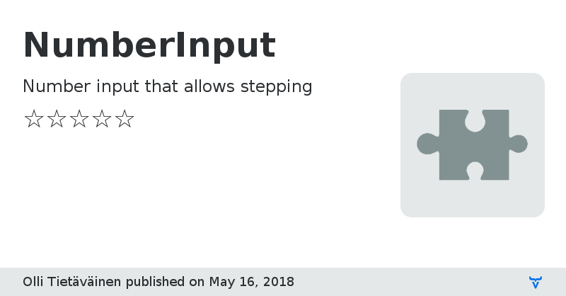 NumberInput - Vaadin Add-on Directory