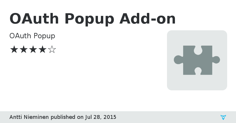 OAuth Popup Add-on - Vaadin Add-on Directory