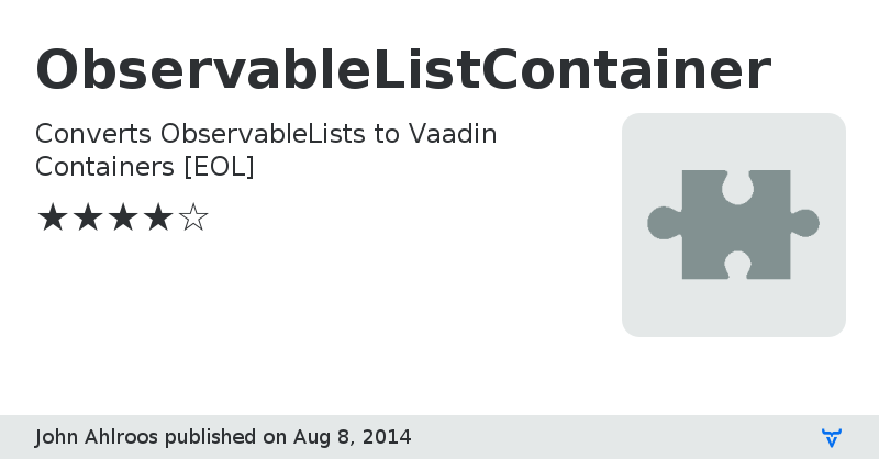 ObservableListContainer - Vaadin Add-on Directory