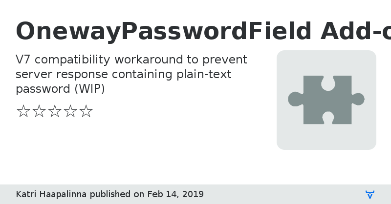 OnewayPasswordField Add-on - Vaadin Add-on Directory