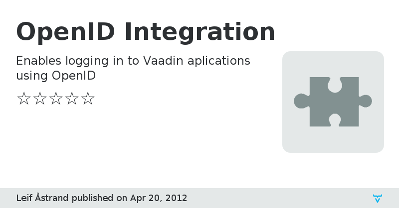 OpenID Integration - Vaadin Add-on Directory