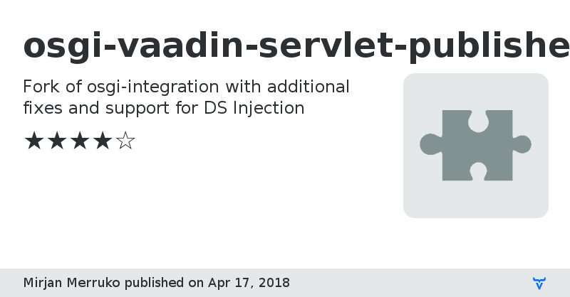 osgi-vaadin-servlet-publisher - Vaadin Add-on Directory