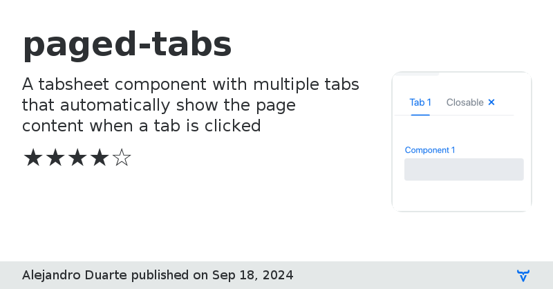 paged-tabs - Vaadin Add-on Directory