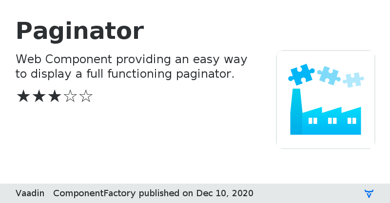 Paginator - Vaadin Add-on Directory