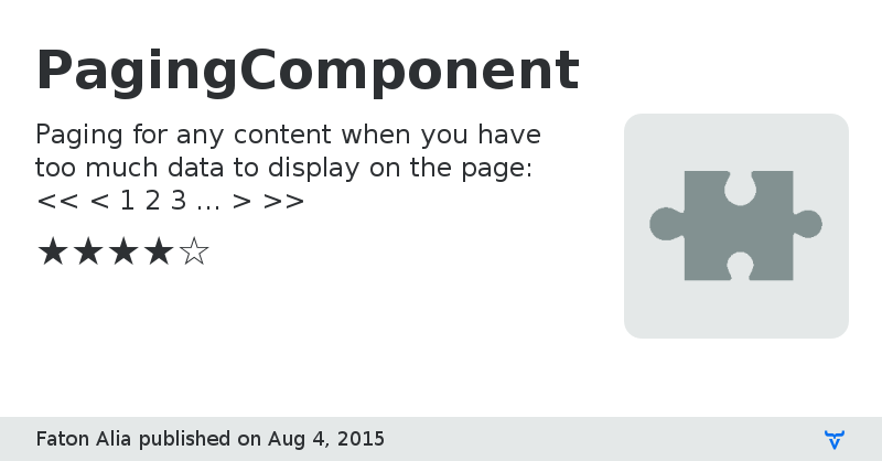 PagingComponent - Vaadin Add-on Directory