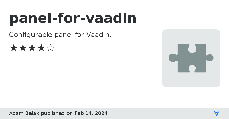 panel-for-vaadin - Vaadin Add-on Directory