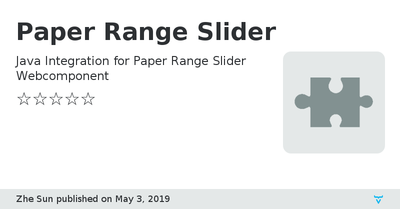 Paper Range Slider - Vaadin Add-on Directory