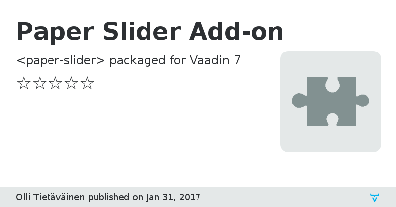 Paper Slider Add-on - Vaadin Add-on Directory