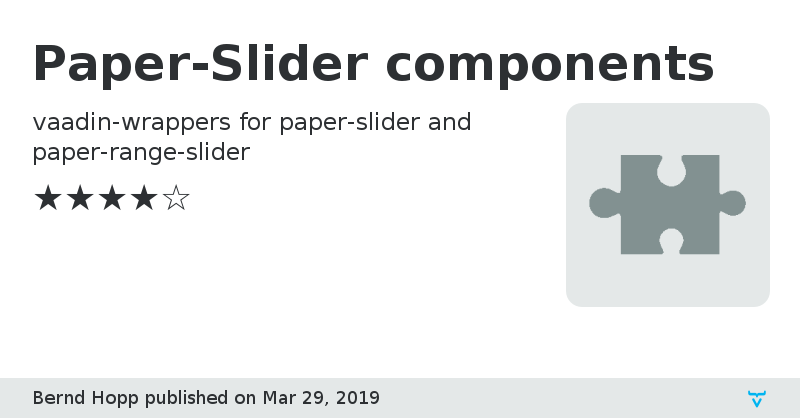 Paper-Slider components - Vaadin Add-on Directory