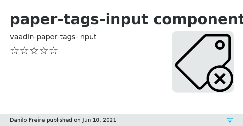paper-tags-input component - Vaadin Add-on Directory