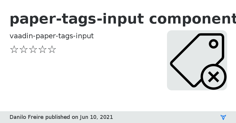 paper-tags-input component - Vaadin Add-on Directory