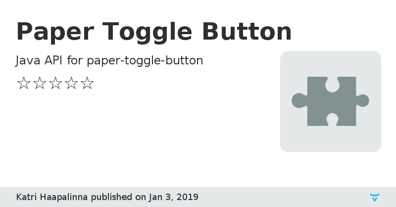 Paper Toggle Button - Vaadin Add-on Directory
