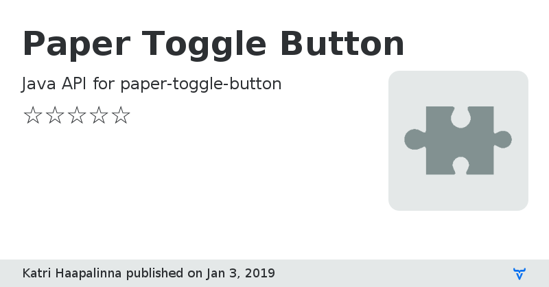 Paper Toggle Button - Vaadin Add-on Directory