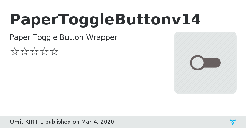 PaperToggleButtonv14 - Vaadin Add-on Directory