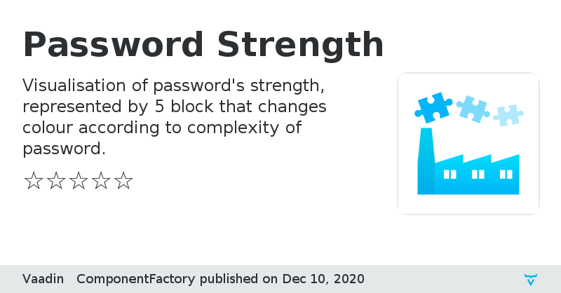 Password Strength - Vaadin Add-on Directory