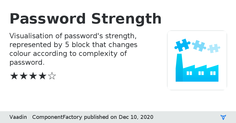 Password Strength - Vaadin Add-on Directory