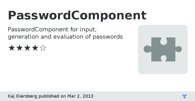 PasswordComponent - Vaadin Add-on Directory