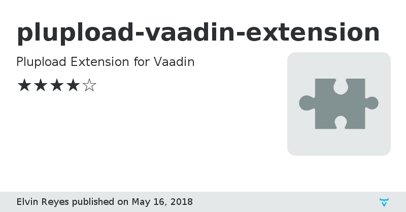 plupload-vaadin-extension - Vaadin Add-on Directory