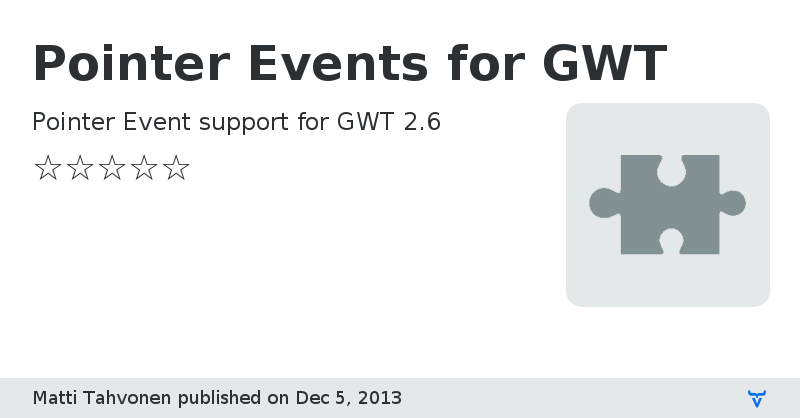 Pointer Events for GWT - Vaadin Add-on Directory