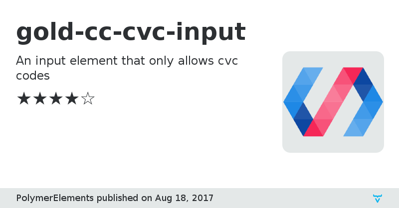 gold-cc-cvc-input - Vaadin Add-on Directory