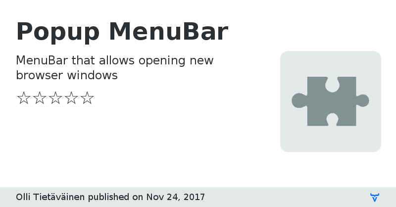 Popup MenuBar - Vaadin Add-on Directory